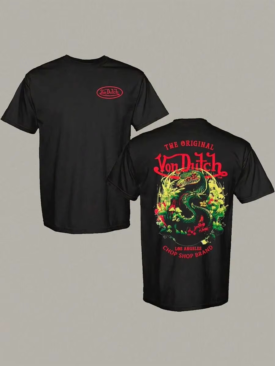 Streetwear Brand Tees - Camiseta de algodón con estampado de