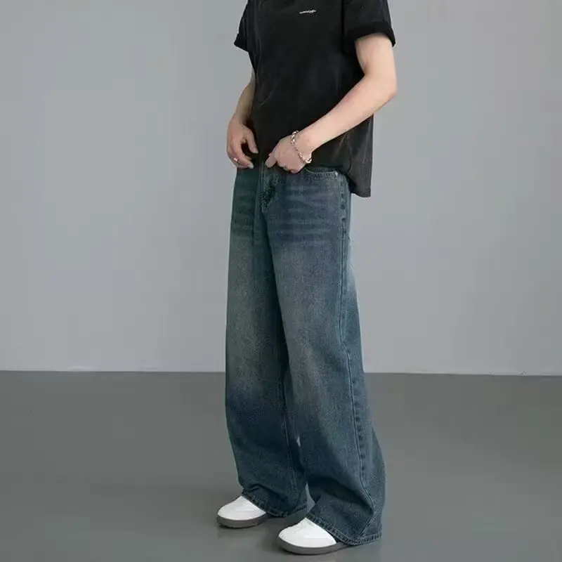 Streetwear Brand Denim - Pantalones vaqueros de pierna ancha para