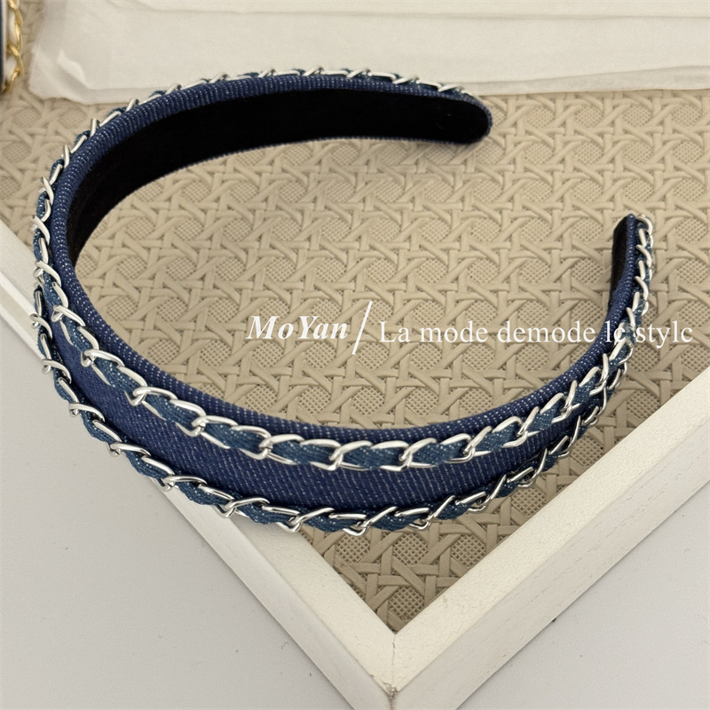 Diadema de tela vaquera con ca - Streetwear Brand Denim reseña y precio