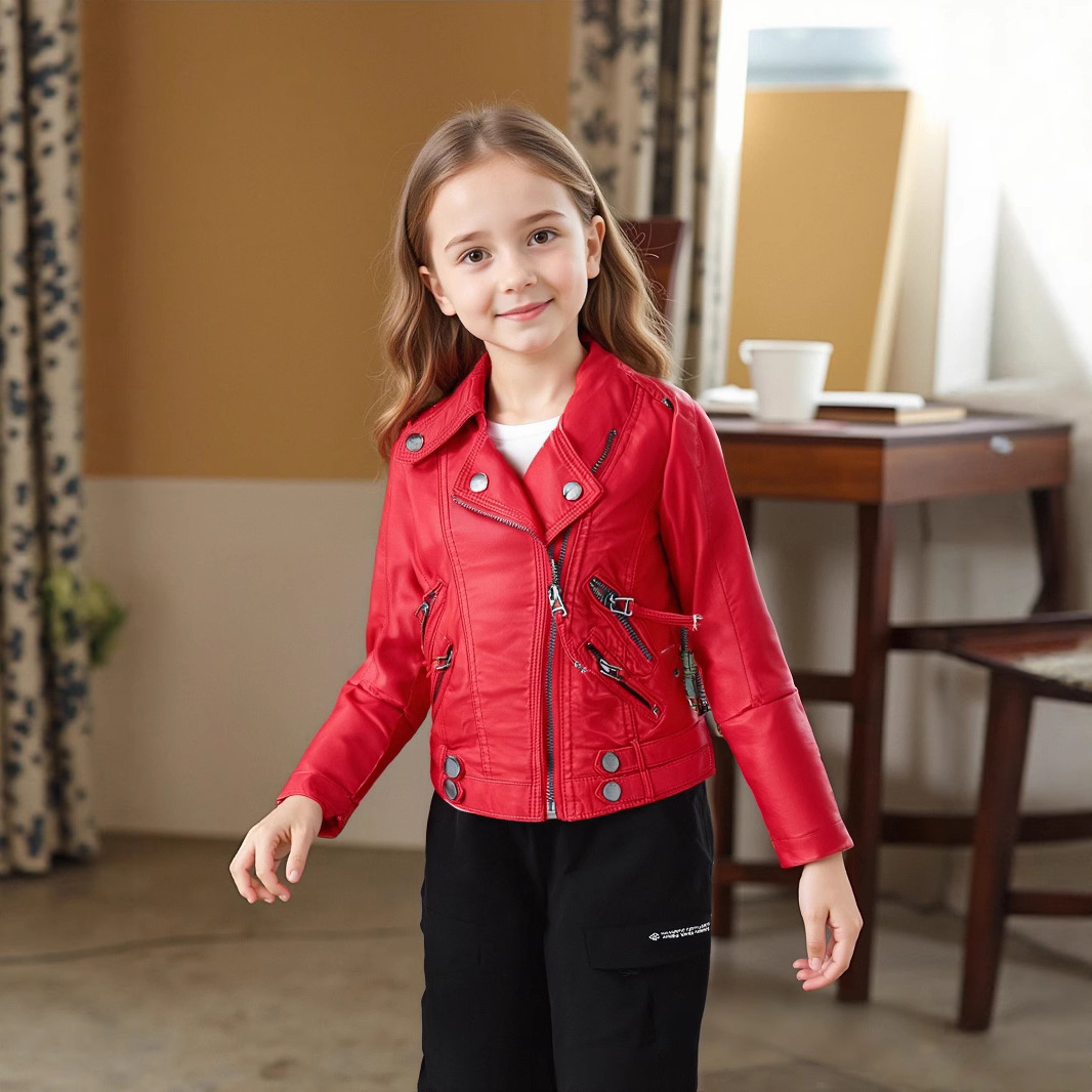 Chaqueta de cuero Pu para moto - Streetwear Brand Red Logo reseña y precio